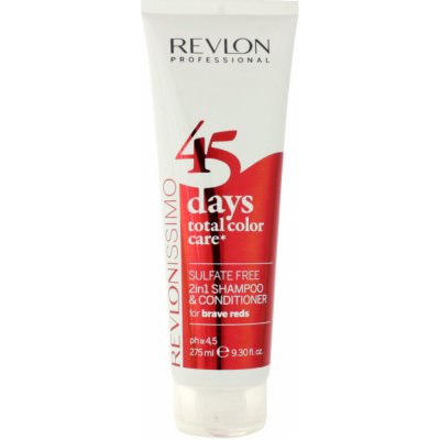 Revlon 45 days total color care Shampoo & Conditioner 2in1- 2v1 a kondicionér pro odvážné červené odstíny 275 ml