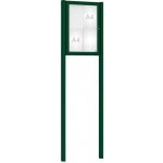 PROCITY Venkovní vitrína Classique, 4 x A4, včetně sloupků, zelená | Zboží Auto