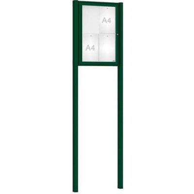PROCITY Venkovní vitrína Classique, 4 x A4, včetně sloupků, zelená | Zboží Auto