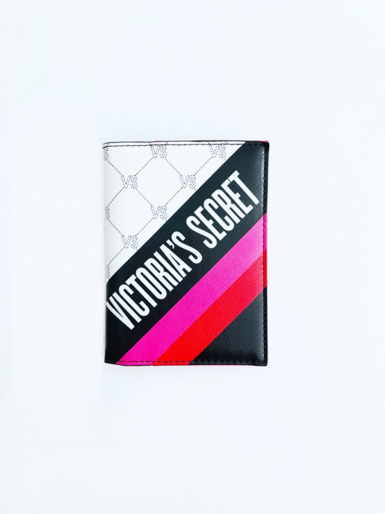 Victoria's Secret Sporty Logo Passport pouzdro na cestovní pas s proužky  černé | Srovnanicen.cz