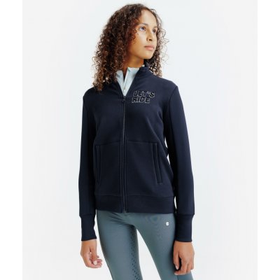 FOUGANZA Dětská jezdecká mikina na zip 500 MODRÁ – Zboží Mobilmania