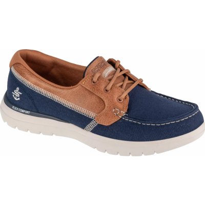 Skechers Hnědo-modré dámské sportovní polobotky on the go flex embark 136451-nvy – Zboží Mobilmania