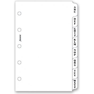 Filofax Krajové výřezy, A-Z, bílé náplň mini diářů A8