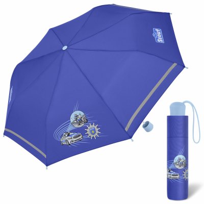 Scout Blue Policie chlapecký skládací deštník modrý