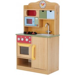 Teamson Dřevěná Kuchyňka Burlywood Pro Děti Na Hraní S 5 Doplňky Td-11708A