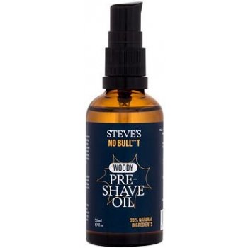 Steve´s No Bull***t Woody Pre-Shave Oil pánský změkčující olej před holením 50 ml