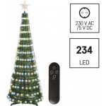 EMOS LED vánoční stromek se světelným řetězem a hvězdou 1,5 m vnitřní ovladač časovač RGB 1550044022 D5AA02 – Sleviste.cz