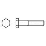 PROFISTYL DIN 960 šroub šestihranná hlava M10 stoupání 1,25 , 8.8 černý částečný závit Varianta: DIN 960 šroub 6HR. hlava částečný závit bez PÚ 8.8 M10x1,25x140 – Sleviste.cz