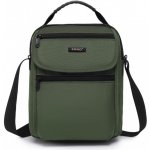 KONO pánská crossbody taška vícepřihrádková zelená – Zboží Dáma