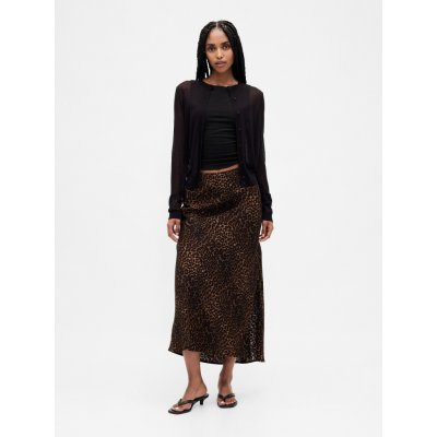 GAP saténová maxi sukně hnědá – Hledejceny.cz