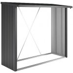 Biohort Dřevník Woodstock 229 x 102 x 199 cm tmavě šedá metalíza – Sleviste.cz