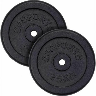 ScSPORTS Litinové kotouče 25 kg 30/31 mm sada 2 ks – Hledejceny.cz