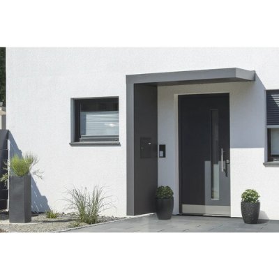 Gutta BS Plus 200 antracitová šedá 200x90 cm levý bok s poštovní schránkou a nerezovým odtokem – Hledejceny.cz
