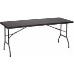 MultiGarden RZK-180B Skládací cateringový zahradní stůl 180 cm, ratan, hnědý – Zboží Mobilmania