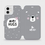 Pouzdro Mobiwear parádní flip Apple iPhone 12 - MH06P Be brave - more hugs – Zbozi.Blesk.cz