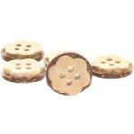 Kokosový knoflík kytička 12mm – Zboží Dáma