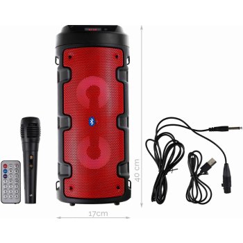 Roberto Marketplace Bluetooth Reproduktor s karaoke mikrofonem červený