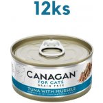 Canagan Cat Tuňák a mušle 12 x 75 g – Hledejceny.cz