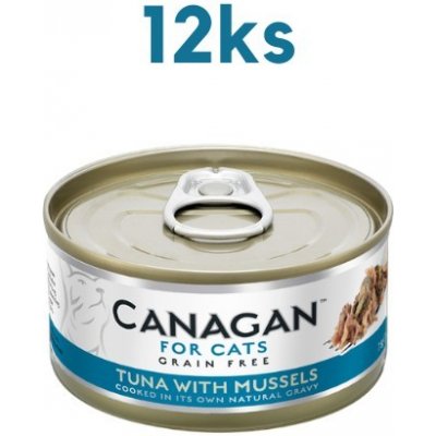 Canagan Cat Tuňák a mušle 12 x 75 g – Hledejceny.cz