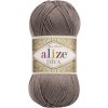 Příze Pletací / háčkovací příze Alize DIVA 348 tmavě šedá, jednobarevná, 100g/350m