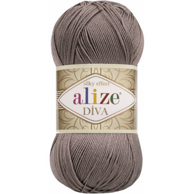 Pletací / háčkovací příze Alize DIVA 348 tmavě šedá, jednobarevná, 100g/350m – Hledejceny.cz