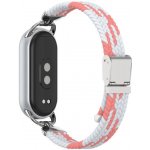 VSECHNONAMOBIL 115534 BRAIDED Nylonový řemínek pro Xiaomi Smart Band 10 / 9 / 8 růžovo-bílý – Zboží Živě