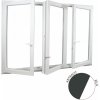 Aluplast plastové okno trojkřídlé antracit/bílé 150x130