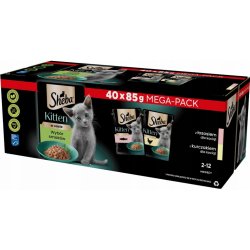 Sheba Kitten losos a kuřecí 40 × 85 g