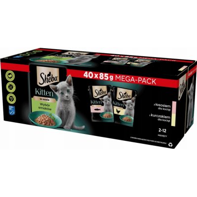 Sheba Kitten losos a kuřecí 40 × 85 g – Sleviste.cz