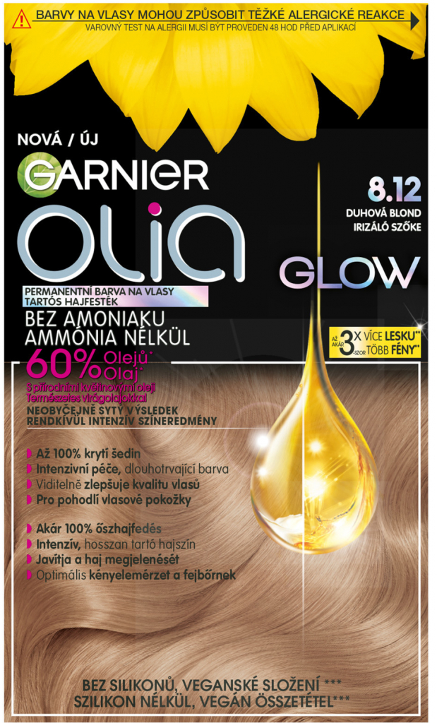 Garnier Olia Glow barva na vlasy 8.12 duhová blond