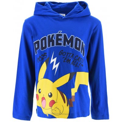 Sun City Tričko s kapucí Pikachu Modrá – Hledejceny.cz