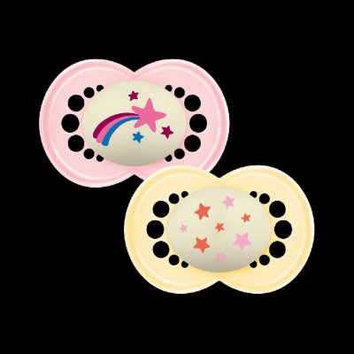 Mam dudlík Original Night Yellow/ Pink 2 ks – Hledejceny.cz