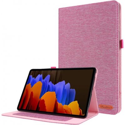 Protemio FABRIC Zaklápěcí obal pro Samsung Galaxy Tab S8+/S7+/S7 FE 55263 růžový