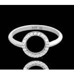 MINET Stříbrný prsten Kroužek s bílými zirkony JMAN0140SR59 – Zboží Mobilmania