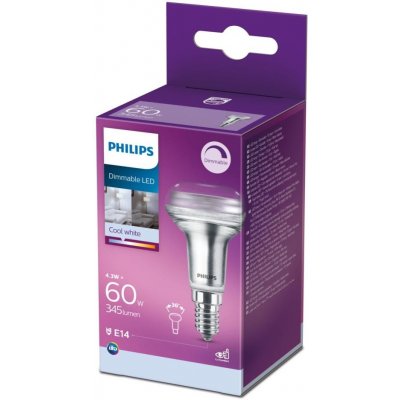 Philips LED Stmívatelná reflektorová žárovka E14/4,3W/230V 4000K P5025 – Zboží Živě