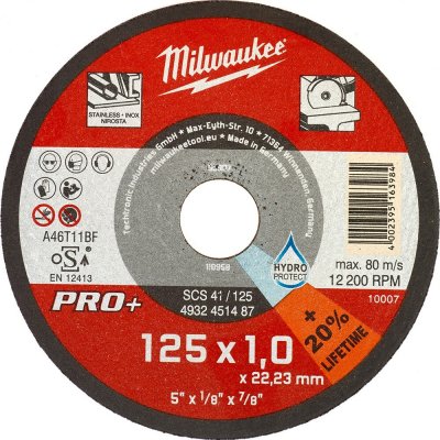 Milwaukee Řezný kotouč 125 x 1.0 x 22,23 mm 4932451487 – Zboží Dáma