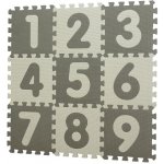 Baby Dan hrací podložka puzzle šedá s čísly – Zboží Mobilmania