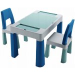 Tega TEGGI TI-011-173 MULTIFUN set stoleček + židlička 1+2 tyrkysová/námořnická modrá/šedá