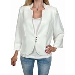 M.K.M dámské bílé sako SABINA Bílá – Zboží Dáma