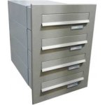 DOLS 4x poštovní schránka B-042 do sloupku + čelní deska - NEREZ – Sleviste.cz