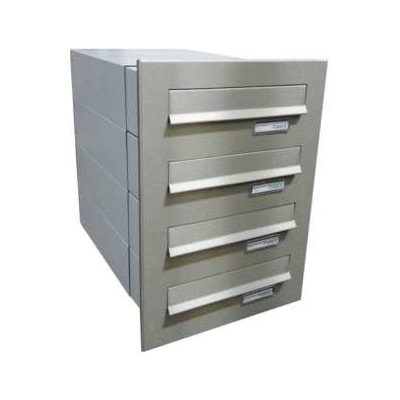 DOLS 4x poštovní schránka B-042 do sloupku + čelní deska - NEREZ – Sleviste.cz