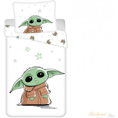 Jerry Fabrics povlečení bavlna Star Wars Baby Yoda 140x200 70x90 – Zboží Mobilmania