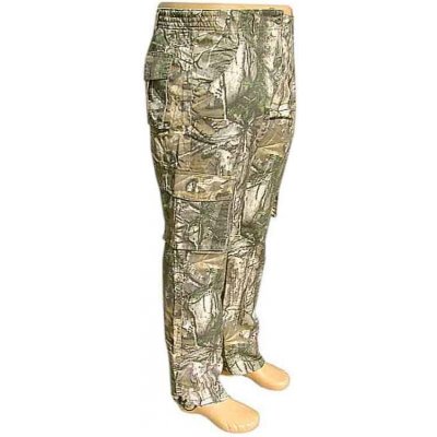 Kalhoty Loshan maskáčové nadrozměrné softwood – Zboží Dáma