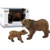 Figurka LEAN Toys Medvěd grizzly s mládětem
