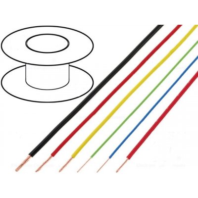 BQ CABLE Kabel FLRY licna CU 0,35mm2 PVC růžově-černá 60V