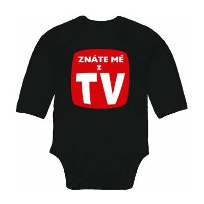 Dětské body dlouhý rukáv BIO Znáte mě z TV – Sleviste.cz