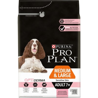 Purina Pro Plan Medium & Large Adult 7+ Sensitive Skin losos 14 kg – Zboží Mobilmania