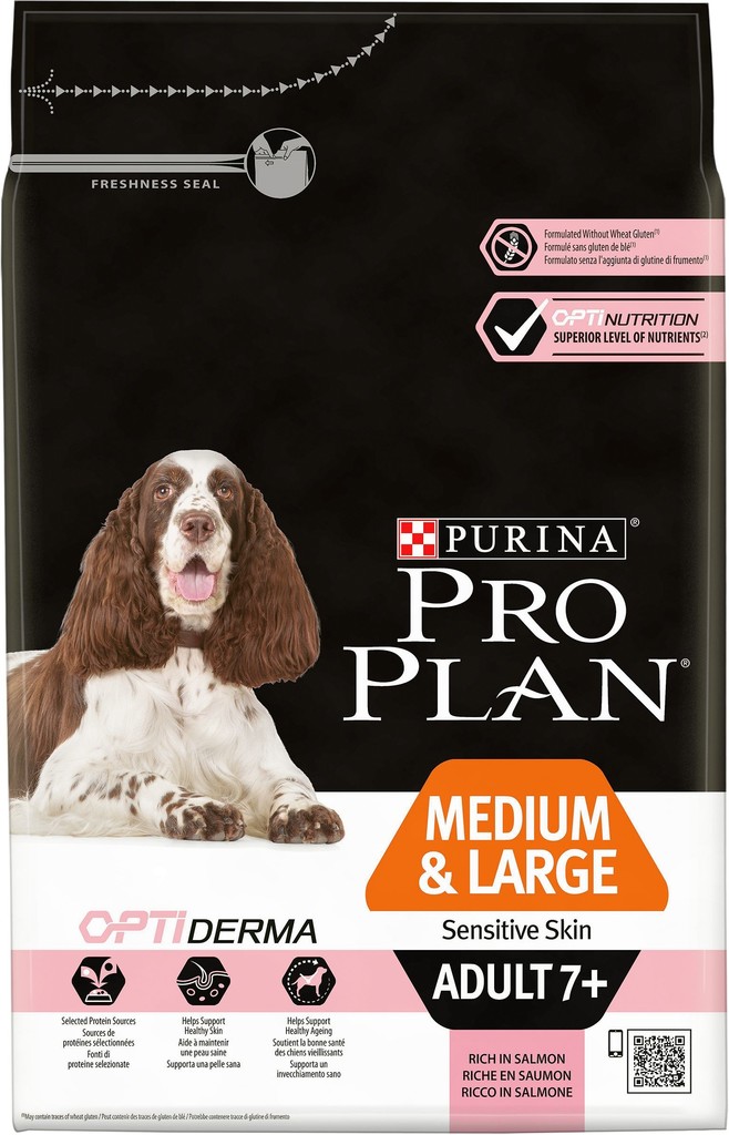 Purina Pro Plan Medium & Large Adult 7+ Sensitive Skin losos 14 kg