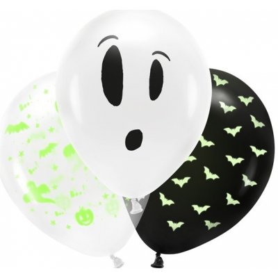 Party deco BU12-1-000-3 Set balonů UV Halloween "BOO!", 27cm – Zbozi.Blesk.cz