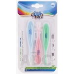 Canpol babies sada zubních kartáčků zelená, modrá, růžová 3 ks – Zboží Mobilmania
